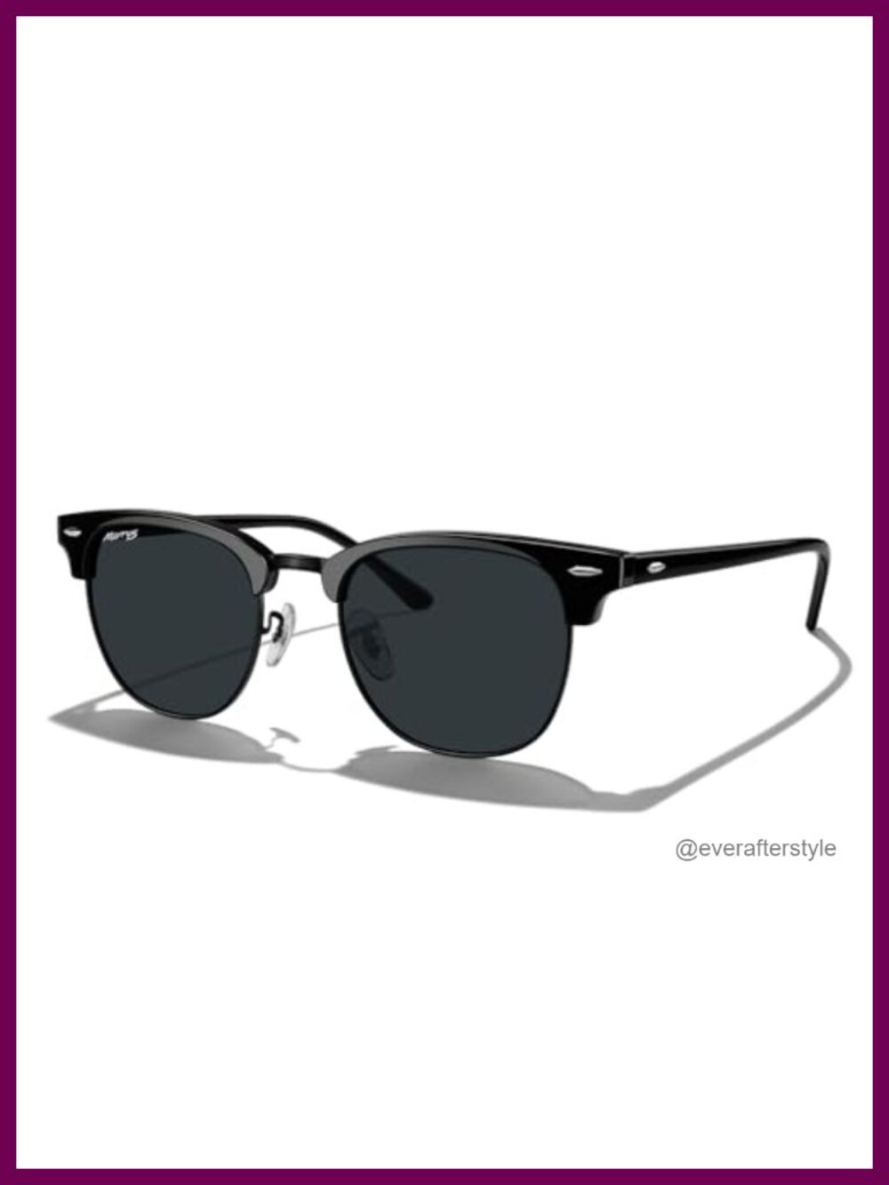 Polarized Semi-Rimmed Square Metal Sunglasses UV400 Unisex Retro